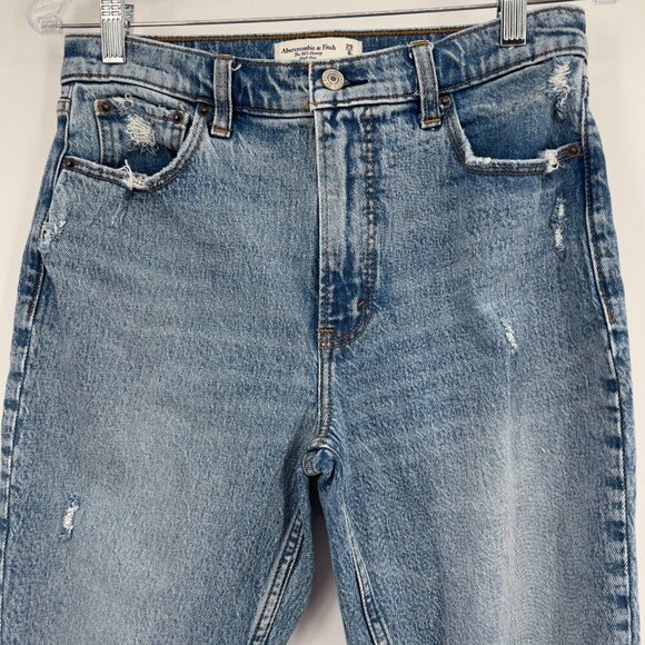 Abercrombie & Fitch The 90’s Skinny High Rise Distressed Jeans Women’s Size 29 - Picture 2 of 10